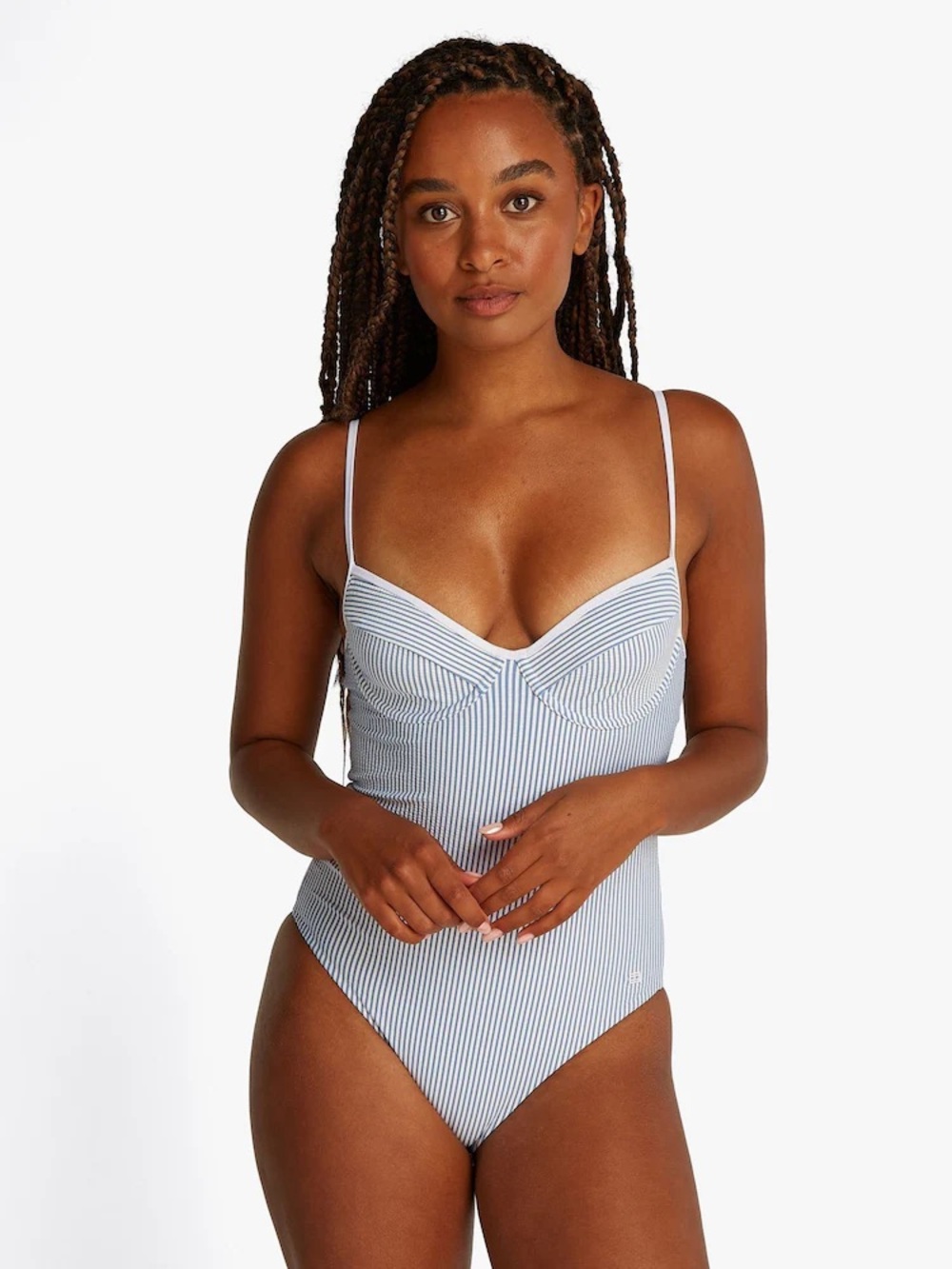 NWT Tommy Hilfiger White Demi Swimsuit 1 Piece